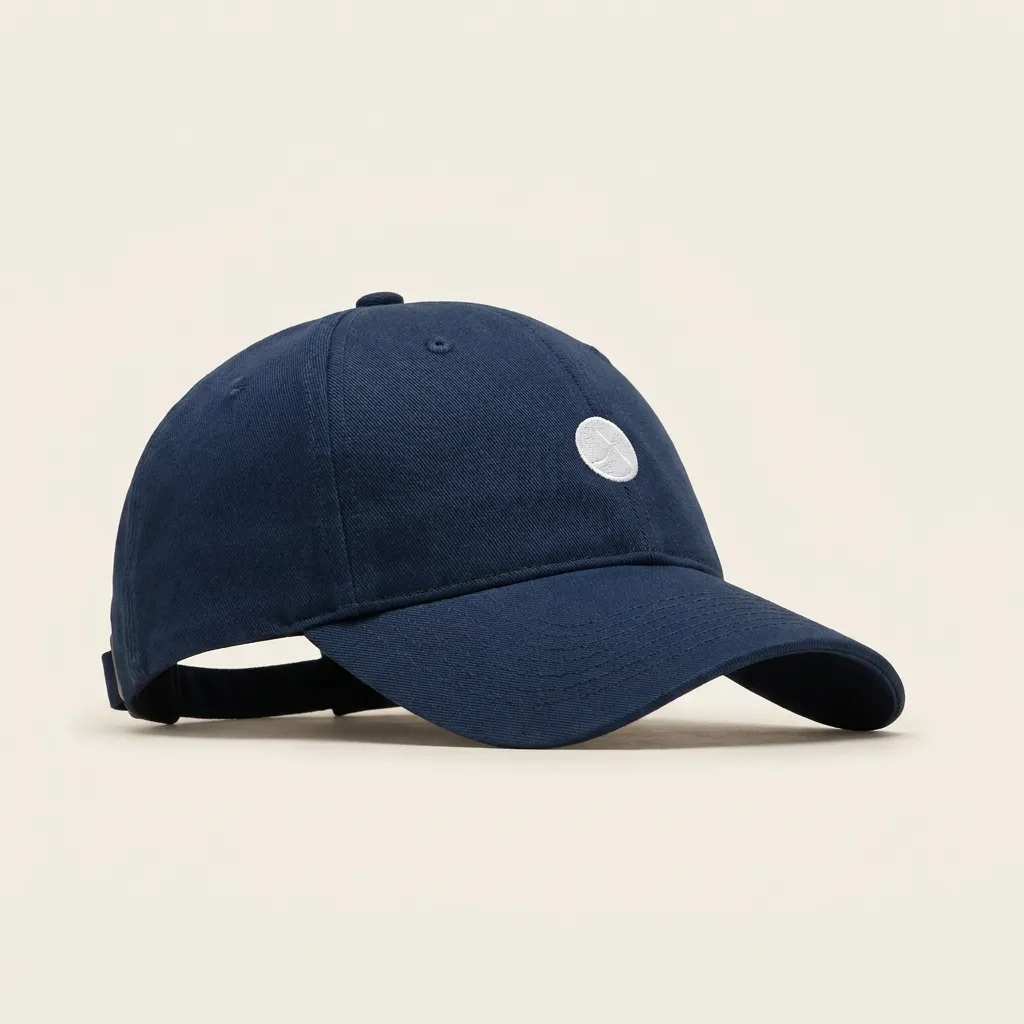 Dunkelblaue Cap mit Stickerei
